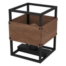 Stolní svítidlo EVESHAM 1xE27 černá/dřevo 40W IP20 EGLO 43807