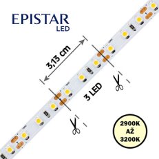 LED pásek 96LED/m 3528 IP65 2800-2900 K bílá 12V 20m FK TECHNICS 4738201-60