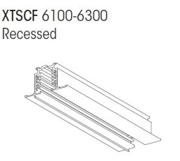 Vestavná napájecí lišta 3-fázová DALI 1m bílá NORDIC ALUMINIUM XTSCF6100-3