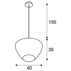 PANTILO CONVEX 40, Indoor, závěsné svítidlo E27, chromové SLV 1003444