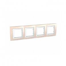 Unica Basic Krycí rámeček čtyřnásobný, Cream/polar SCHNEIDER MGU2.008.859