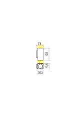 Nástěnné svítidlo QUAD AP LED COB 2X3W IP65 MW 3000K REDO 90087