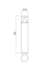 Sloupkové svítidlo PALACE ST H80 LED 20W IP54 DB 3000K REDO 90163
