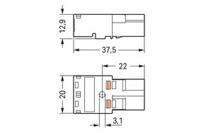 Zástrčka 2pól. Kód. B světle zelená WAGO 770-272