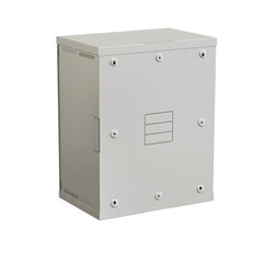 Rozvaděč nástěnný nýtovaný SENSA 15U 400mm, dveře plech, RAL 7035