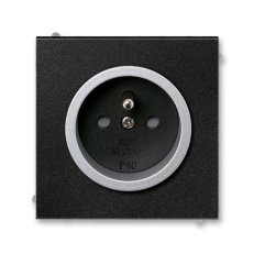 ABB NEO TECH Zásuvka s ochr. kolíkem s clonkami onyx/titanová 5519M-A02357 74