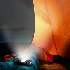 LED nabíjecí kapesní svítilna se zoomem 100lm + 70lm Li-Ion USB černá WN49