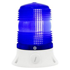 Maják zábleskový MINIFLASH X 240V AC, IP54, modrá, světle šedá, základna plochá