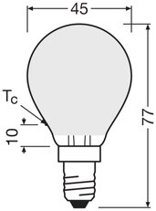 Světelný zdroj LEDVANCE LED CLASSIC P P 2.5W 827 Frosted E14