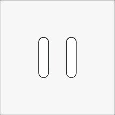 Jednoduchý čelní panel, NIKO Rocker steel WHITE COATED 154-56102