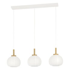 Závěsné svítidlo SUMMERHILL bílá/dřevo/papír 3X40W IP20 EGLO 44066