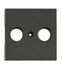 Kryt anténní zásuvky TV, typ HSBK-M, 2 otvory, antracit SCHRACK EV114309--
