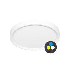 SALY LED sv. kruh 32W,40cm,CCT,3840lm,IP40,bílý lem ECOLITE W007-CCT/32W/BI