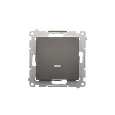 Přepínač křížový, s orientačním LED, řazení 7So, 10AX, 250V, hnědá matná