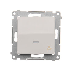 Ovladač zapínací SVĚTLO, s orientačním LED, 1/0 So, 10AX, 250V, 10AX, 250V bílá