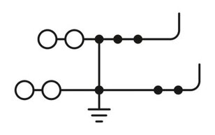 Dvoupatrová svornice ochranného vodiče PTTBS 2,5-TWIN/2P-PE 3210606