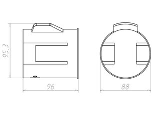 Krabice pro světlo ThermoX LED y d86x95mm, do dutých stropů KAISER 9320-21