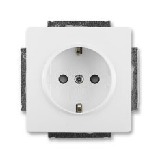 Zásuvka ABB SWING (L) s bočními kontakty, bezšr, jasně bílá 6620G-A07457 B1