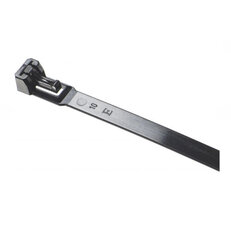 Vázací páska černá rozebíratelná 7,6x370mm VPCRO 7,6X370
