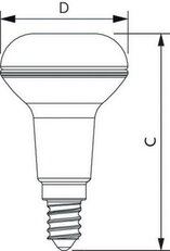 Reflektorová LED žárovka PHILIPS CorePro LEDspot D R50 4,3-60W E14 827 36D