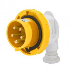 Gewiss GW60118  Vidlice úhlová 90° 3pól.+N+E 32A 110V 4H IP67, žlutá