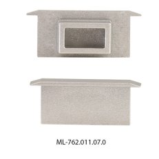 Koncovka bez otvoru pro BR, stříbrná barva, 1 ks MCLED ML-762.011.07.0