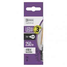 LED žárovka Filament 2W(25W) 250lm E14 NW candle Emos neutrální bílá