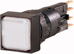 Eaton Q25LF-WS/WB Hlavice pro signálky, 25x25 mm, se žárovkou, IP65, bílá
