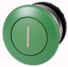 Eaton M22-DP-G-X1 Tlačítko hřibové, bez aret, titan, štítek zelená I,hřib zelená