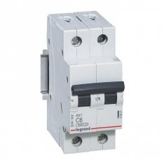 RX3 JISTIČ, 2 PÓLOVÝ, CHAR. C, 6A 6000A LEGRAND 419221