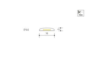 LED PÁSEK RGBW 24V 14,4W 10mm IP 44, 5050 PANLUX PN13900002