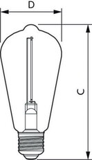 LED žárovka PHILIPS classic 11W ST64 E27 smoky ND RF