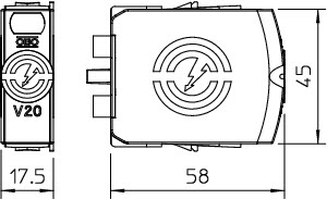 OBO V20-0-280 Vrchní díl V20 typ 2 40kA(8/20) 280V