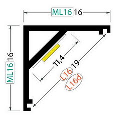 AL profil FKU65 pro LED, bez plexi, 2m, elox /U-40001386/ FK TECHNICS 4738335-03