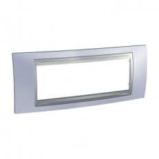 Unica Top rámeček šestimodulový Beryl Blue/Aluminium SCHNEIDER MGU66.106.098