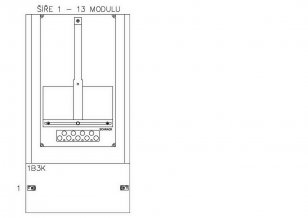 Konstrukce elektroměrová 1-12, 1-řadá, plastové panely SCHRACK CSIL125112