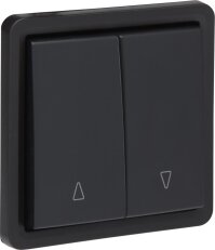 HYDRO ČERNÉ-žaluziové dvoutlačítko (bez krabice) plug-in NIKO 761-35915