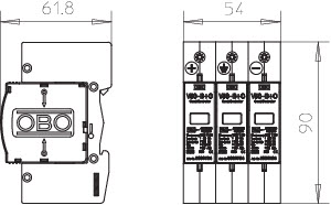 OBO 5093623 Svodič přepětí V50-B+C 3-PH600