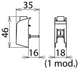 Propojovací svorka s kolíkem pro průchozí propojení -25mm2 DEHN 952589