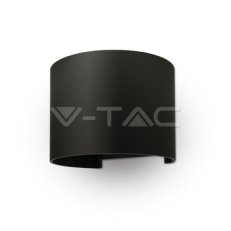 6W Wall Lamp Black Body Round IP65 Warm