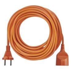 Dvoužilový pohyblivý přívod 20 m 1 zásuvka oranžový PVC 230 V 1,5mm2