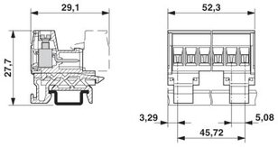 Konektor nosné lišty MSTBHK 2,5/10-G-5,08 PHOENIX CONTACT 1765030