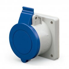 SCAME 422.1663 Zásuvka vestavná OPTIMA,rovná-2P+E,16A,6h/200-250 V,50/60 Hz,IP44