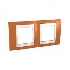 Schneider MGU6.004.569 Krycí rámeček Plus dvojnásobný,Orange/marfil