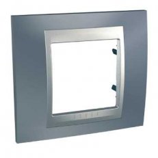 Unica Top rámeček jednonásobný Metal Grey/Aluminium SCHNEIDER MGU66.002.097