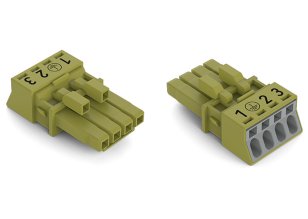 Zdířka 4pól. Kód. B světle zelená WAGO 890-264/073-000