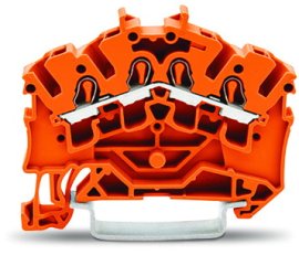 4vodičová průchozí svorka, 2,5mm2, Vhodná pro aplikace Ex e II, oranžová