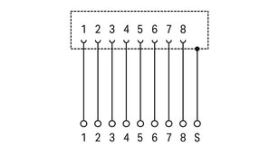 propojovací modul RJ-45 Svorky na desky plošných spojů, 2řadé WAGO 289-175