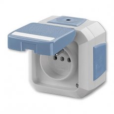 ABB Variant+ 5518N-C02542 M Zásuvka s ochraným kolíkem,sVíčkem,s pop.polem