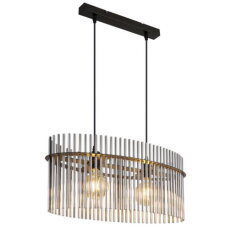 Závěsné svítidlo GORLEY černá matná 2x60W E27 IP20 GLOBO 15698H3